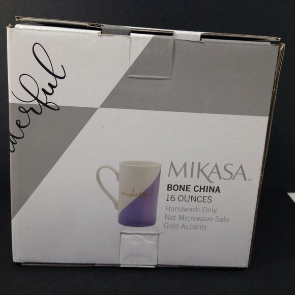 Mikasa Bone China "Wonderful" Mug, Tea Cup The Perfect Gift For Any Occasion - Picture 7 of 12